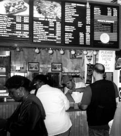 Inside Izzy's Restaurant